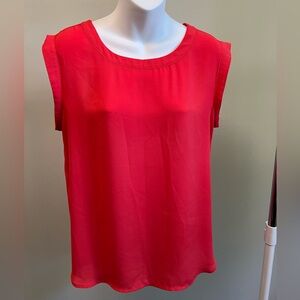 J. Crew Red Boxy Tank Blouse